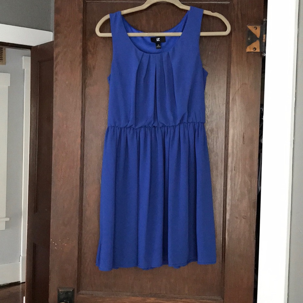 Royal blue chiffon dress